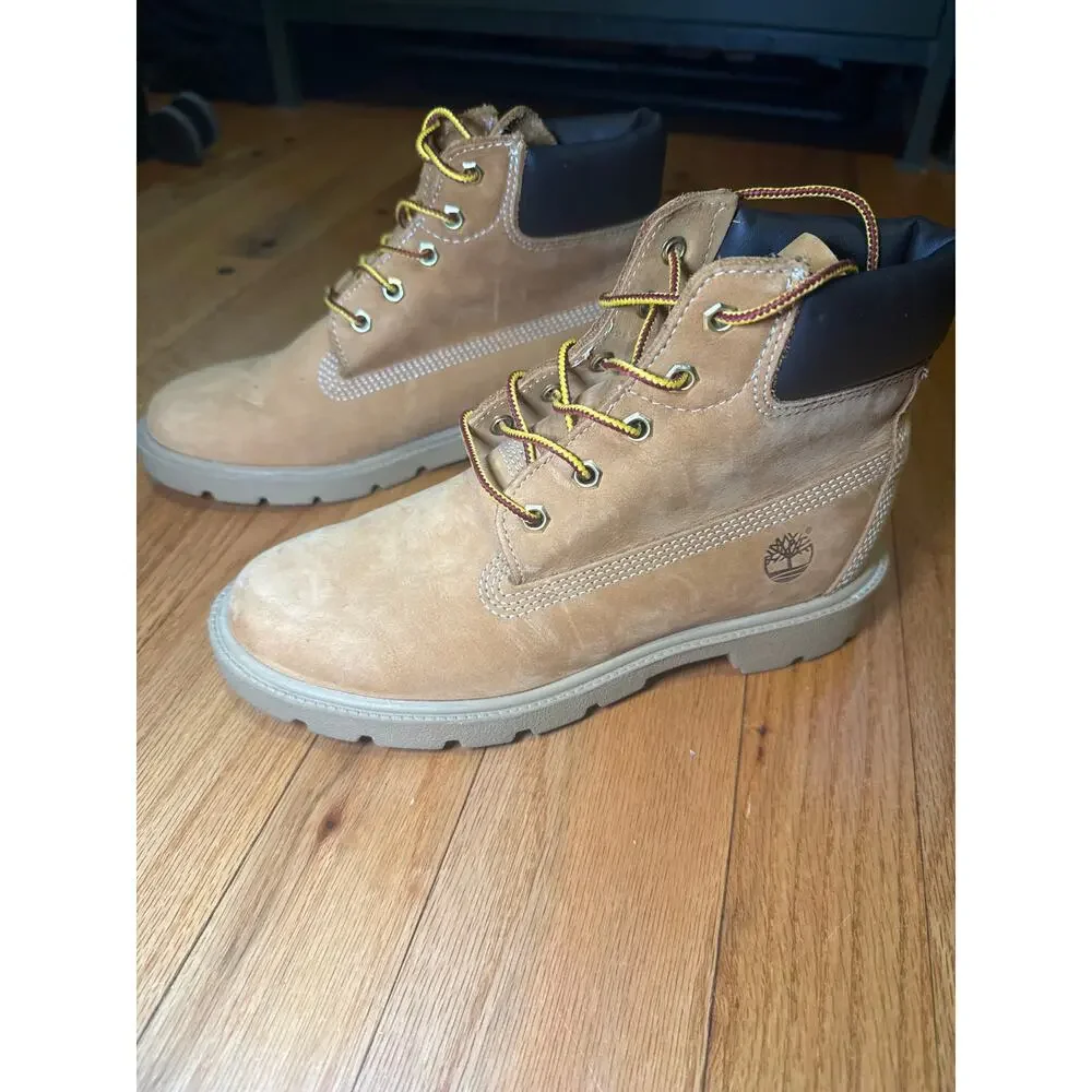 NEW Timberland Classic 6 Inch Boots Youth Sz 4 Wheat Beige Waterproof Jr Kids